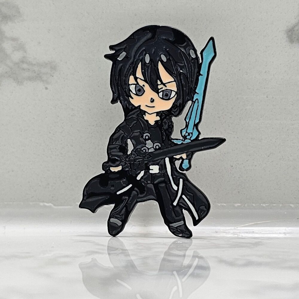Kirito Sword Art Online Chibi Soft Enamel Pin